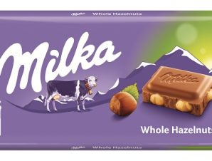 Σοκολάτα Γάλακτος με Ολόκληρα Φουντούκια Milka (100g)