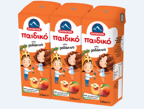 Παιδικός Χυμός Μήλο, Ροδάκινο ΟΛΥΜΠΟΣ (3x250ml)